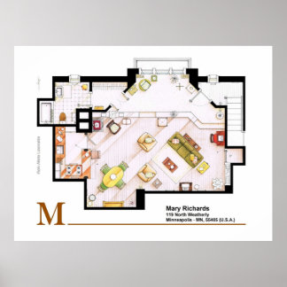 Mary Richards apt van The Mary Tyler Moore Show Poster