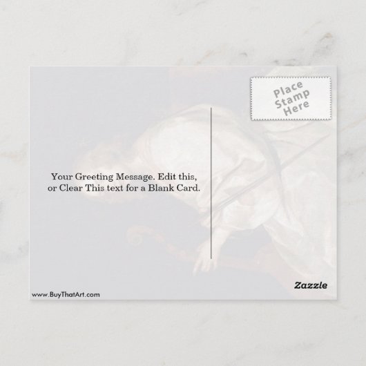 Mary Ruthven, vrouw van kunstenaar, door Anthony V Briefkaart (Achterkant)