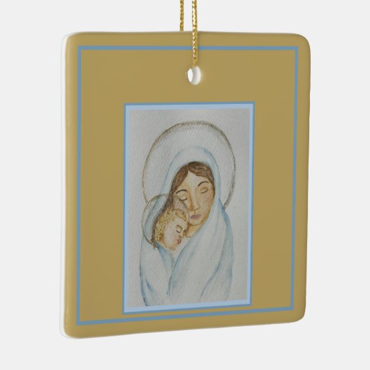 Mary’s Mantle & Child Christmas Keramisch Ornament (Rechts)