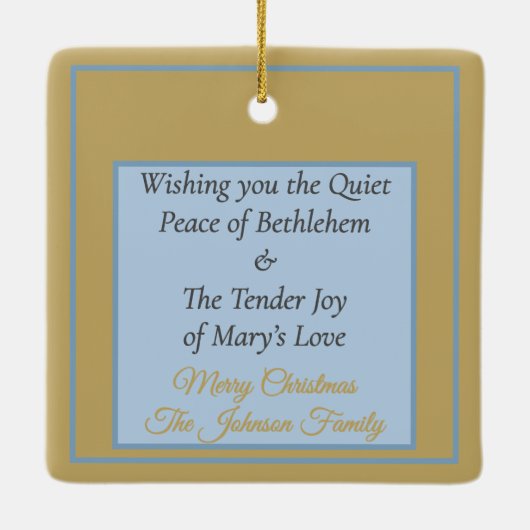 Mary’s Mantle & Child Christmas Keramisch Ornament (Achterkant)