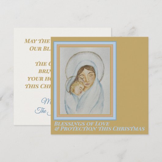 Mary’s Mantle Christmas Card Feestdagenkaart (Voorkant / Achterkant)