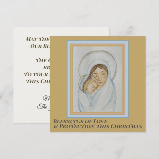 Mary’s Mantle Christmas Card Feestdagenkaart (Voorkant / Achterkant)