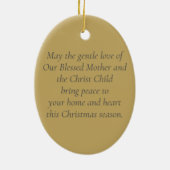 Mary’s Mantle Christmas Keramisch Ornament (Achterkant)