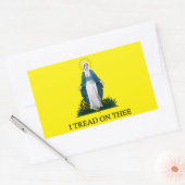 Mary: Serpent Crusher Rechthoekige Sticker (Envelop)