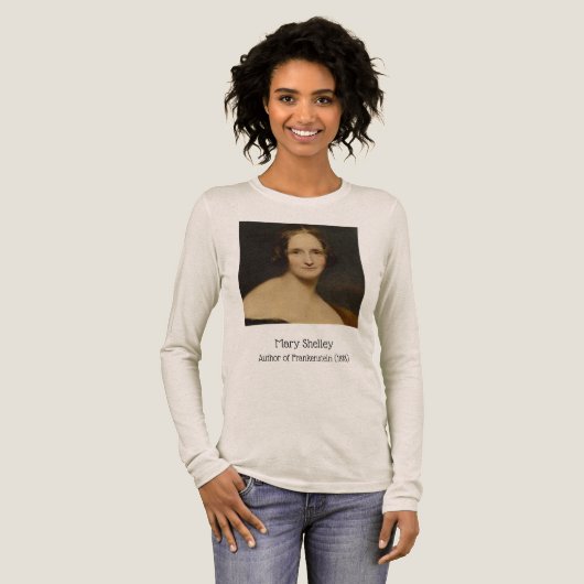 Mary Shelley, auteur van Frankenstein, 1818 Tri-Bl Tri-Blend Shirt (Voorkant)