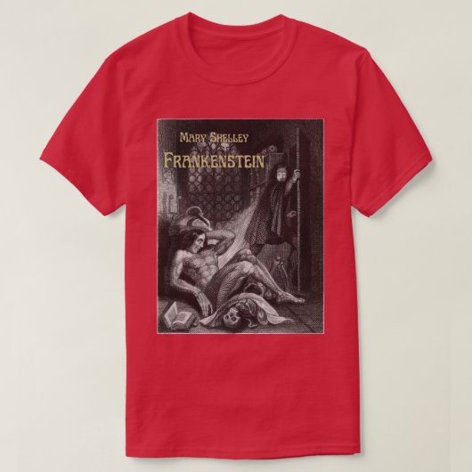 Mary Shelley Boekontwerp T-shirt (Design voorkant)