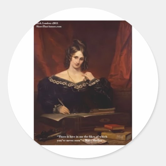 Mary Shelly "Love Nooit Seen" Gifts & Kaarten Ronde Sticker (Voorkant)