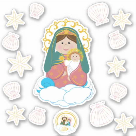 Mary Star van het Zee Sticker (Voorkant)