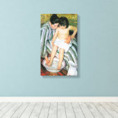 Mary Stevenson Cassatt - Het bad Canvas Afdruk (Insitu (Houten vloer))