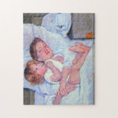 Mary Stevenson Cassatt - Ontbijt in bed puzzle Legpuzzel (Verticaal)