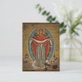 Mary the Protector Theotokos Briefkaart (Staand voorkant)