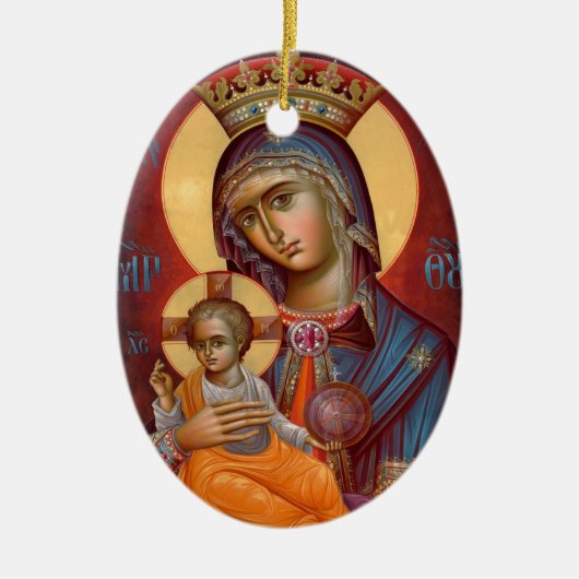 Mary - THEOTOKOS Keramisch Ornament (Voorkant)
