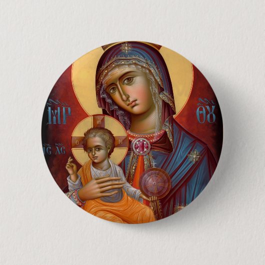 Mary - THEOTOKOS Ronde Button 5,7 Cm (Voorkant)