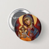 Mary - THEOTOKOS Ronde Button 5,7 Cm (Voorkant /achterkant)