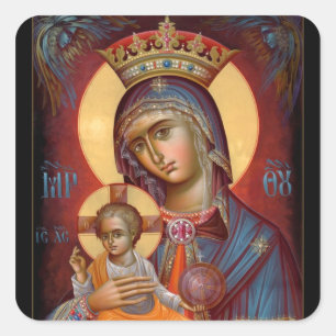 Mary - THEOTOKOS Vierkante Sticker