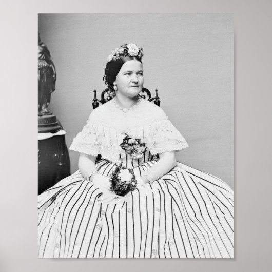 Mary Todd Lincoln Portrait - Circa 1861 Poster (Voorkant)