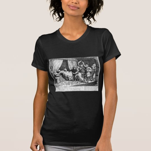 Mary Toft, blijkbaar bevallen konijnen T-shirt (Voorkant)