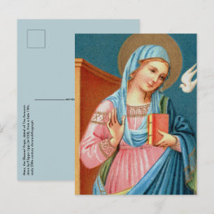 Mary uit de aankondiging van F. Lippi (Detail; M 0 Briefkaart