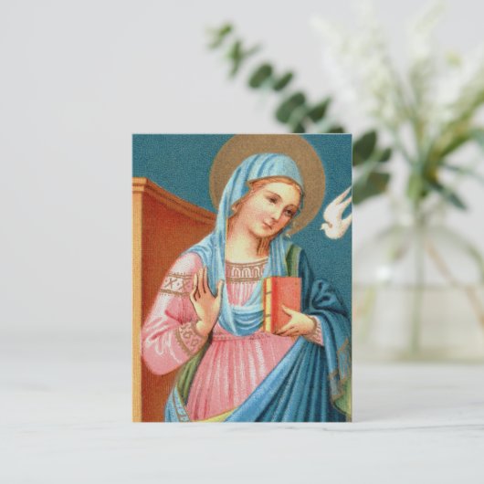 Mary uit de aankondiging van F. Lippi (Detail; M 0 Briefkaart (Staand voorkant)