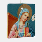 Mary uit de aankondiging van F. Lippi (Detail; M 0 Keramisch Ornament (Rechts)