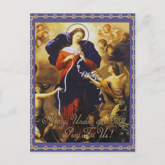 MARY, UNDOER KNOTS PRAY VOOR ONS BRIEFKAART (Voorkant)