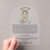 Mary Undoer of Knots Acrylic Prayer Card Acryl Uitnodigingen (Insitu (Draagbaar))