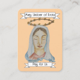 Mary, Undoer of Knots Prayer Card Visitekaartje