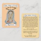 Mary, Undoer of Knots Prayer Card Visitekaartje (Voorkant / Achterkant)