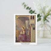 Mary van de aankondiging van Giotto di Bondone Briefkaart (Staand voorkant)