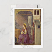 Mary van de aankondiging van Giotto di Bondone Briefkaart (Voorkant / Achterkant)