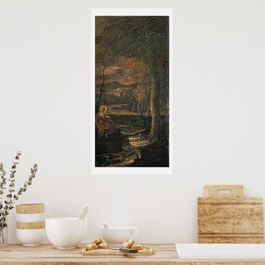 Mary van Egypte in de wilde natuur Poster (Keuken)