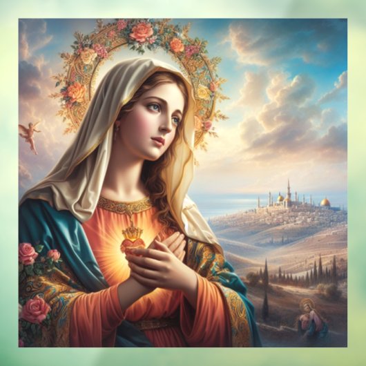 Mary Virgin Jesus Raamsticker (Vel 3)