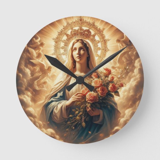 Mary Virgin Jesus Ronde Klok (Voorkant)