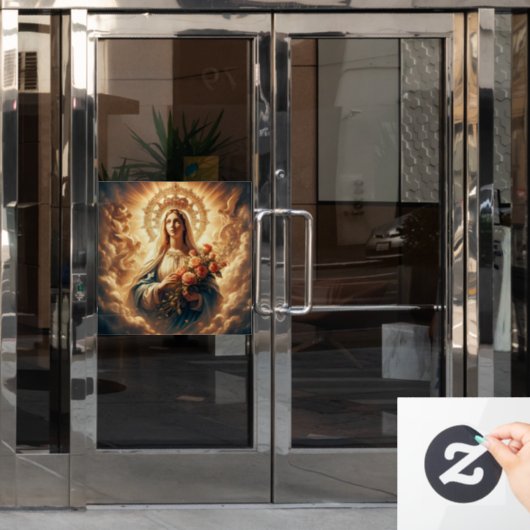 Mary Virgin Raamsticker (Kantoordeur)