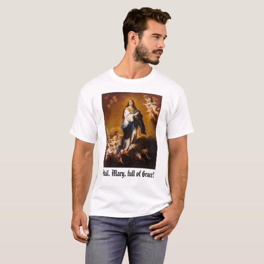 Mary, vol Grace. T-shirt (Voorkant volledig)