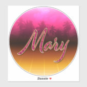 Mary Vorname Name golden pink Aufkleber Sticker (Vel)