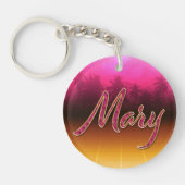 Mary Vorname Name golden pink Schlüsselanhänger Sleutelhanger (Voorkant)