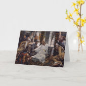 Mary Washing Jesus Feet Kaart (Gele Bloem)