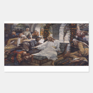 Mary Wast Jezus Feet Rechthoekige Sticker