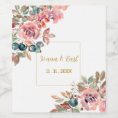 MARY Waterverf Roos Emerald Green Wijn Etiket (Enkel label)