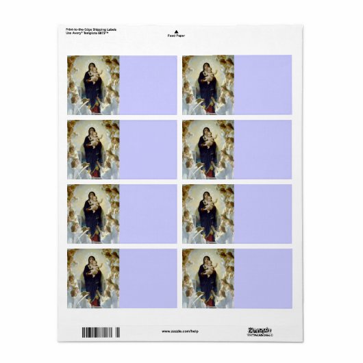 Mary with Angels - Regina Angelorum Etiket (Full Sheet)