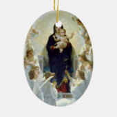 Mary with Angels - Regina Angelorum Keramisch Ornament (Achterkant)