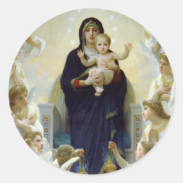 Mary with Angels - Regina Angelorum Ronde Sticker
