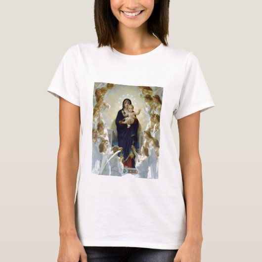 Mary with Angels - Regina Angelorum T-shirt (Voorkant)