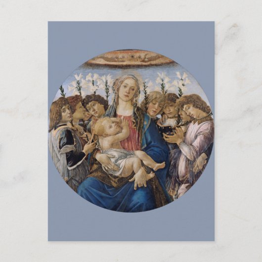 Mary with Child and Singing Angels van Botticelli Briefkaart (Voorkant)