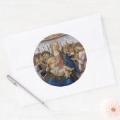 Mary with Child and Singing Angels van Botticelli Ronde Sticker (Envelop)