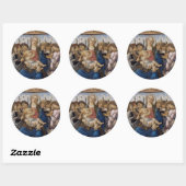 Mary with Child and Singing Angels van Botticelli Ronde Sticker (Vel)
