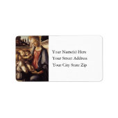 Mary with Jesus and Angels  Address Label (Voorkant)