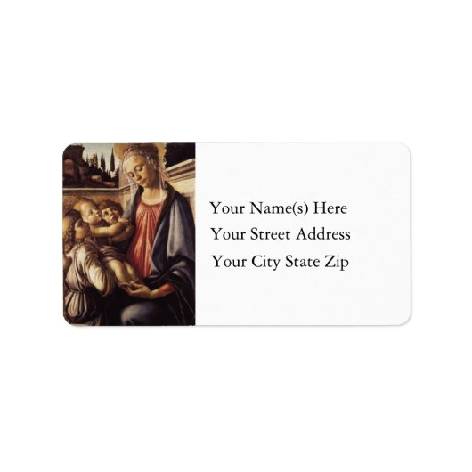 Mary with Jesus and Angels  Address Label (Voorkant)