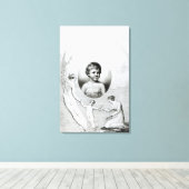 Mary Wollstonecraft Shelley als kind Canvas Afdruk (Insitu (Houten vloer))